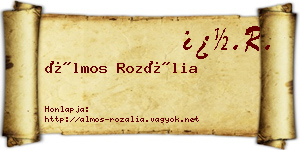 Álmos Rozália névjegykártya