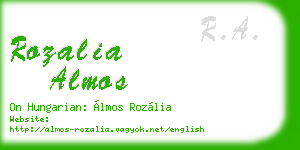 rozalia almos business card