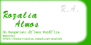 rozalia almos business card